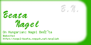 beata nagel business card